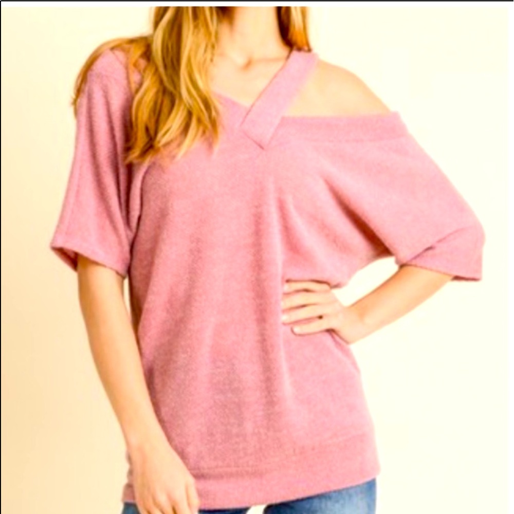 NWT Wear to dinner with your girls-Fun fashion top-Mauve/Pink, various sizes